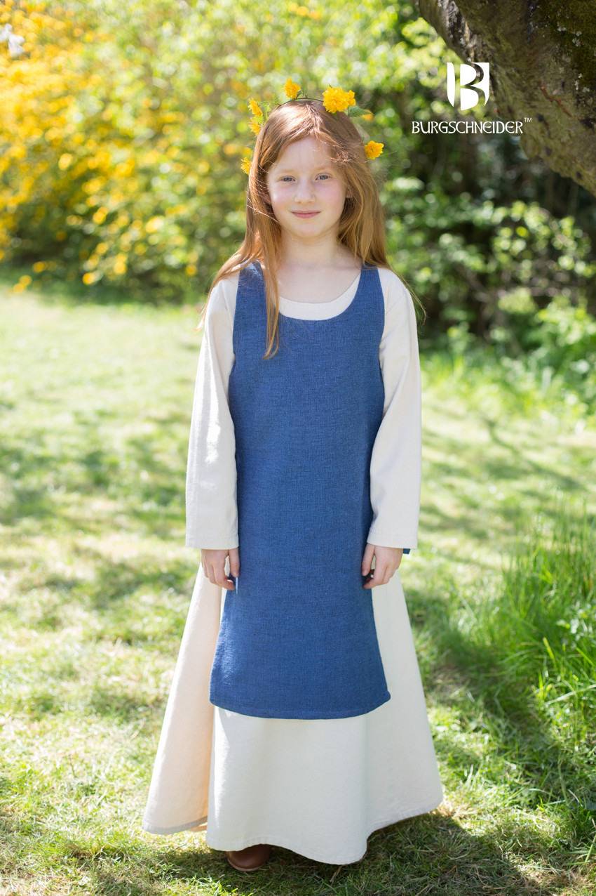 ​Kinderüberkleid Haithabu Ylva in Meerblau