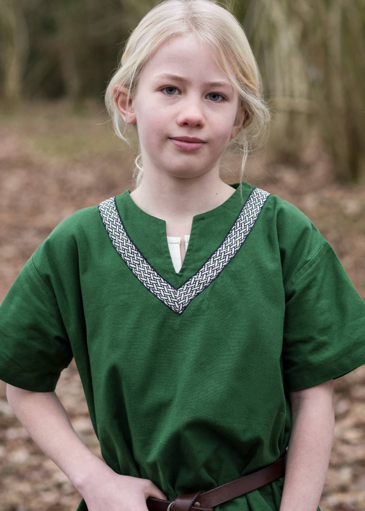 Middeleeuwse - Viking Kinder Tuniek in Groen.