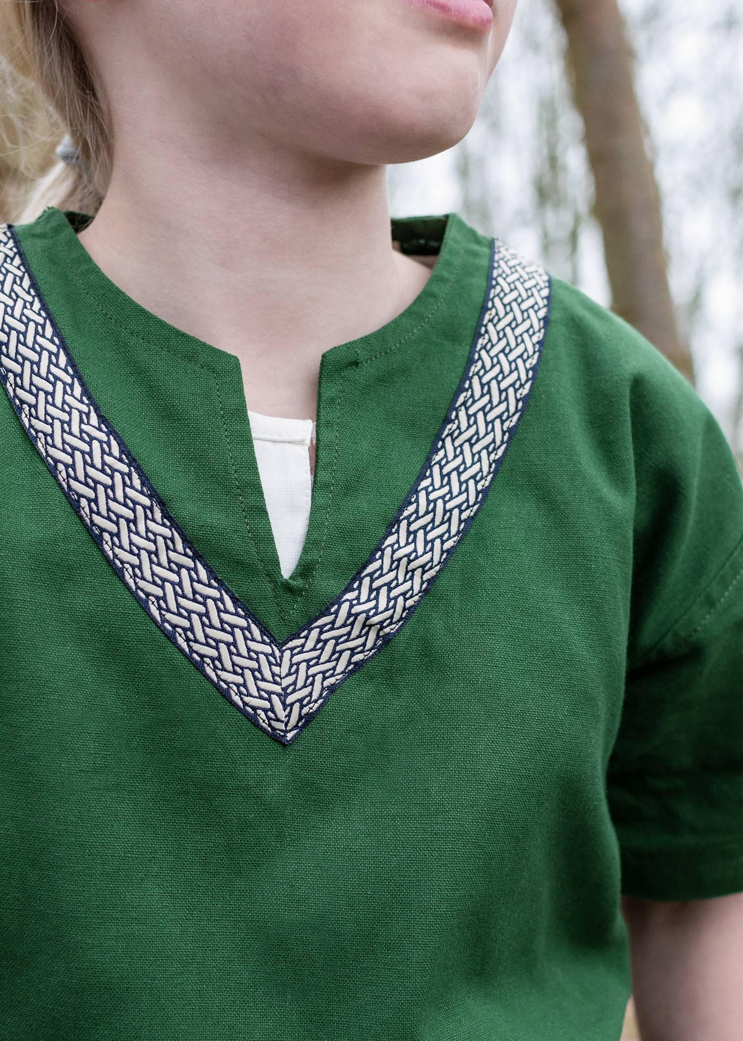 Middeleeuwse - Viking Kinder Tuniek in Groen.
