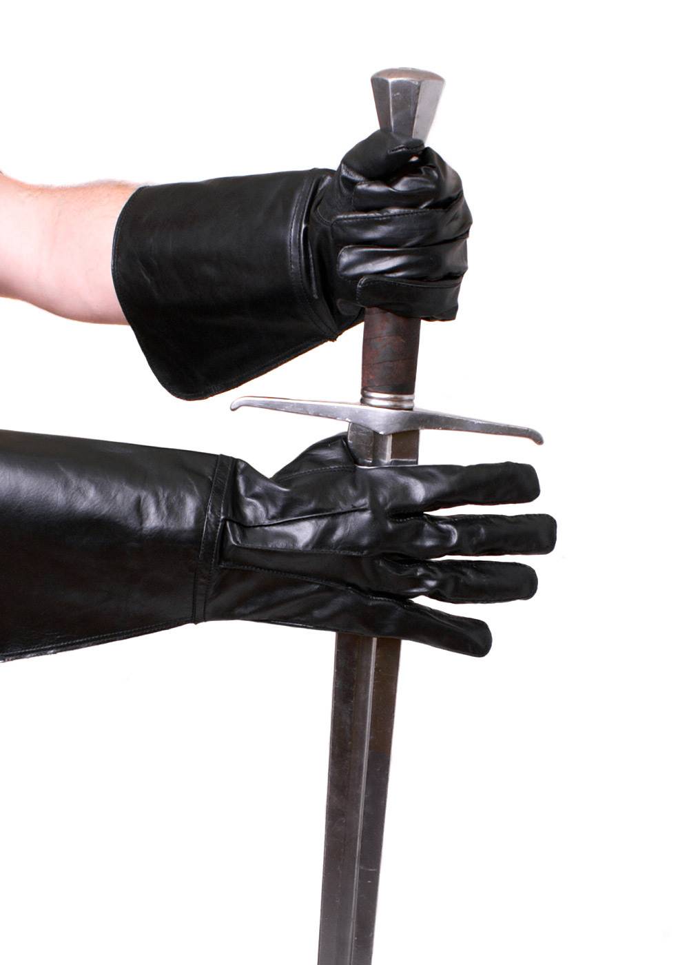Lederen Handschoenen in Zwart