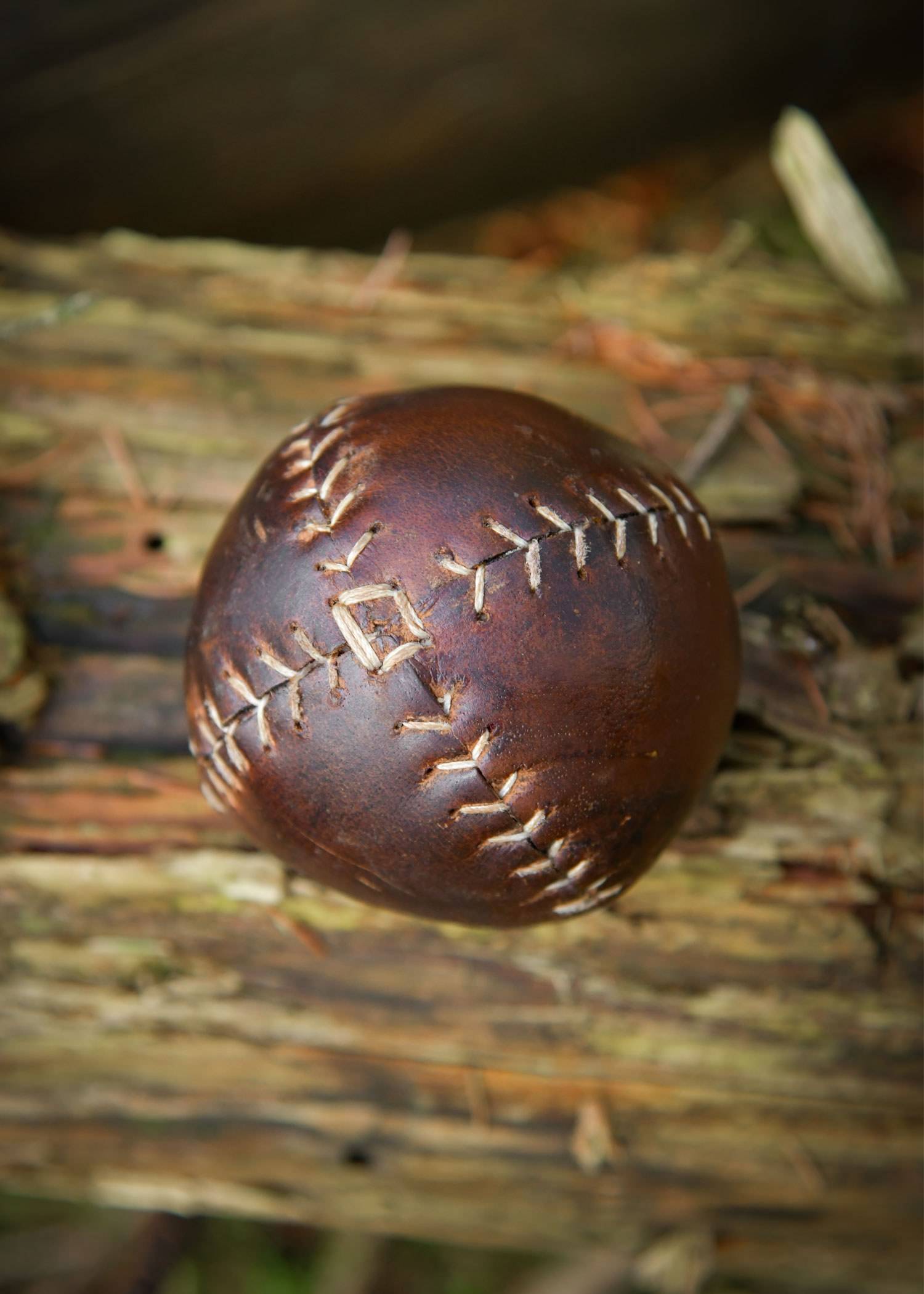 Leren Middeleeuwse Bal, bruin, in diverse maten