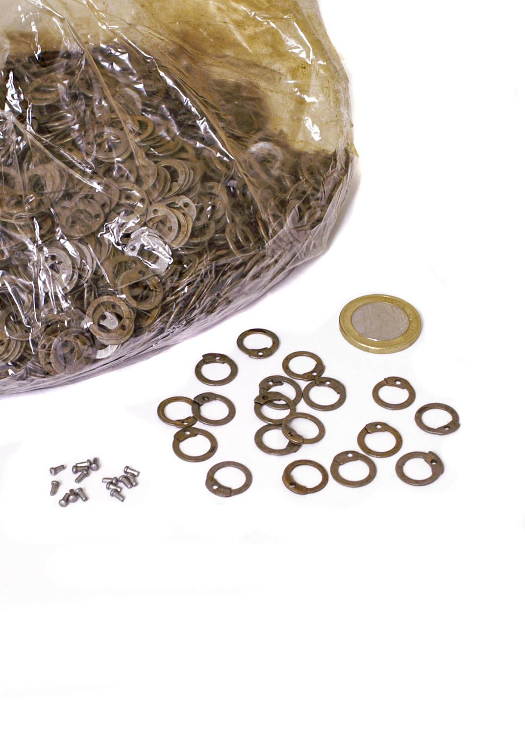 1 kg losse Maliënkolderringen, binnendiameter 8 mm, onbehandeld