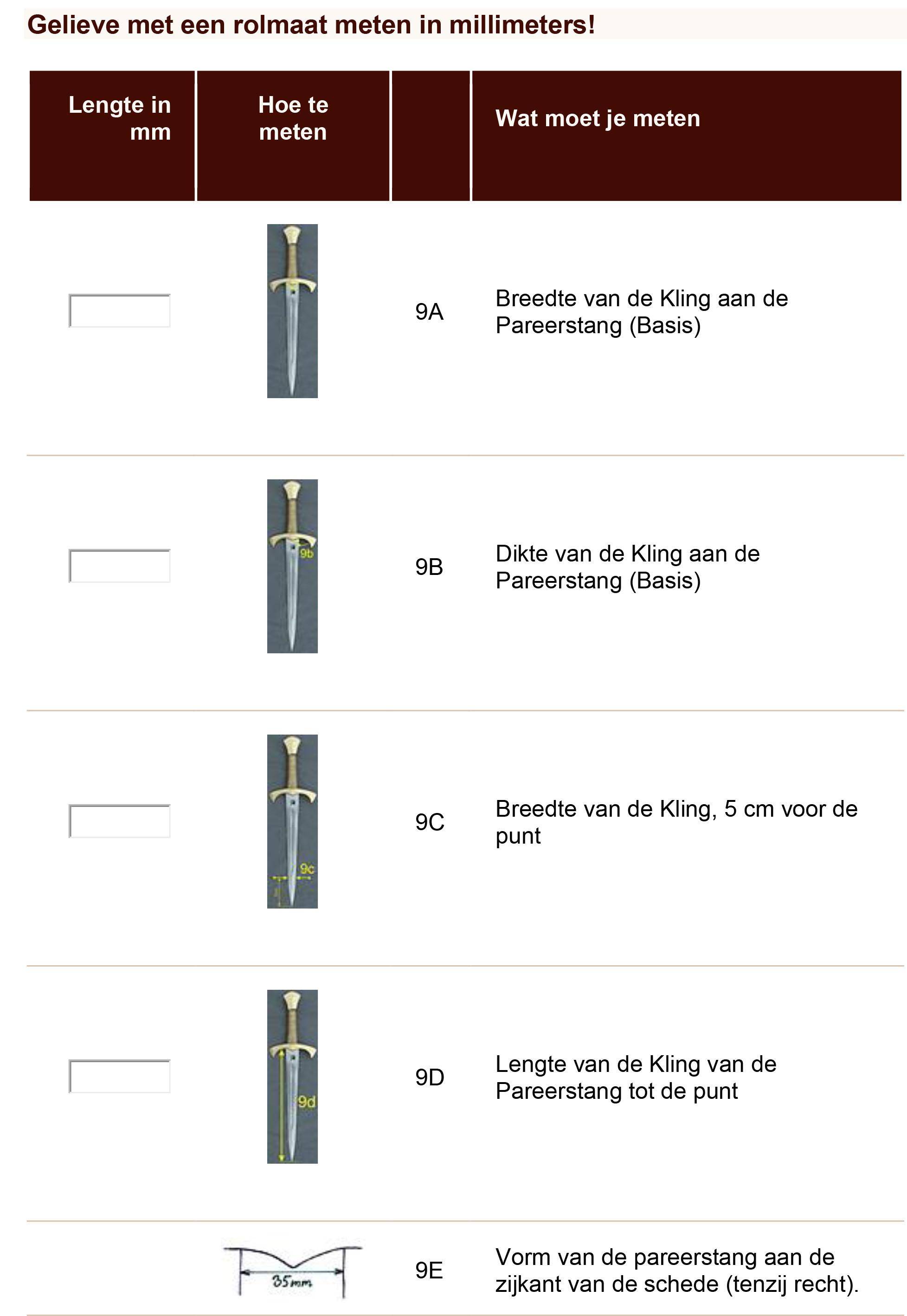 Dolkschede ( word op maat gemaakt )