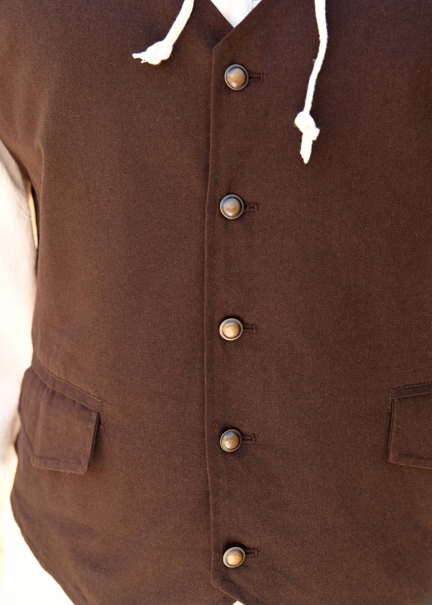 Middeleeuwse Gilet/Vest in Bruin