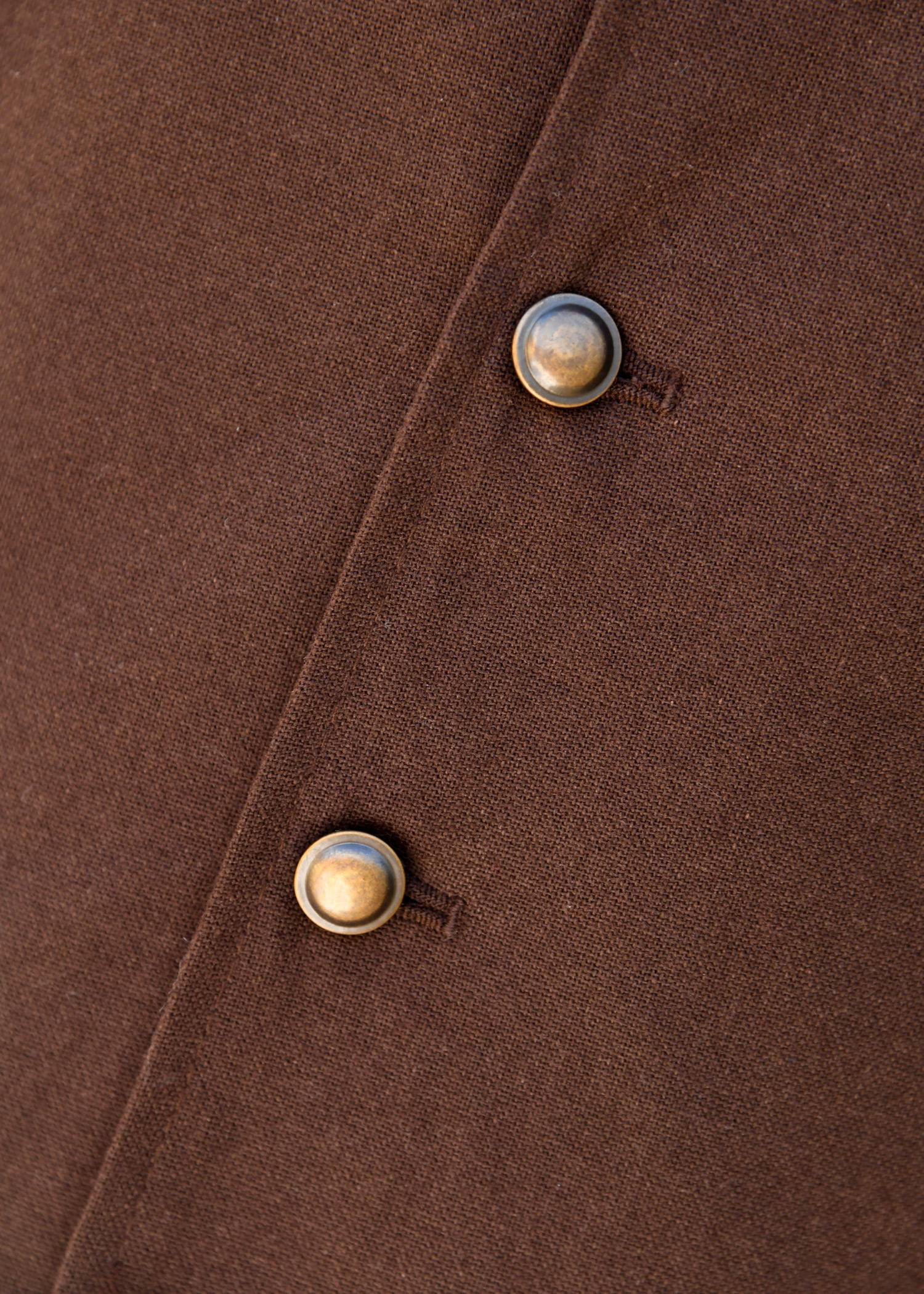 Middeleeuwse Gilet/Vest in Bruin