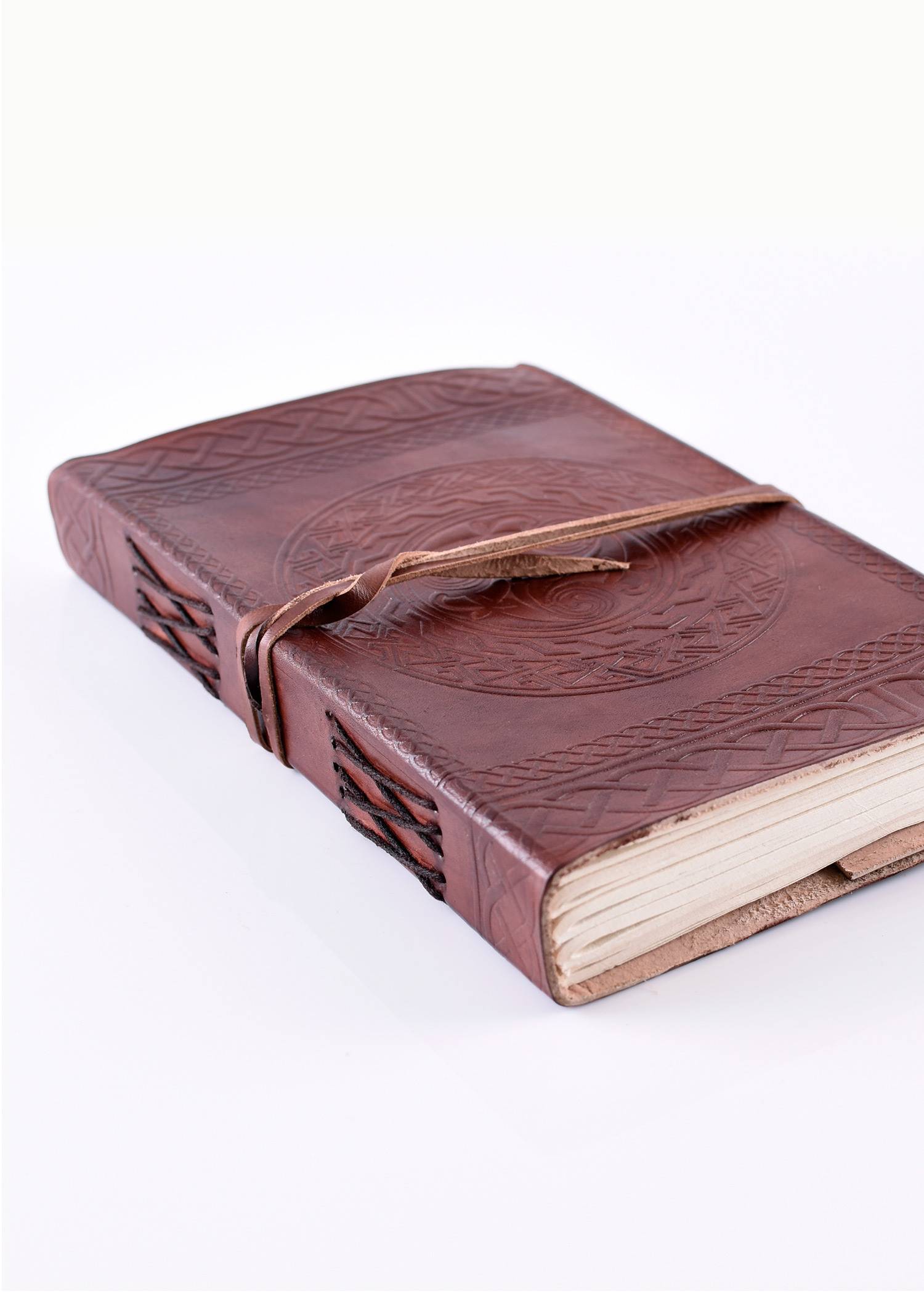 Middeleeuws Leren Notitieboek - Dagboek met Keltisch Embleem