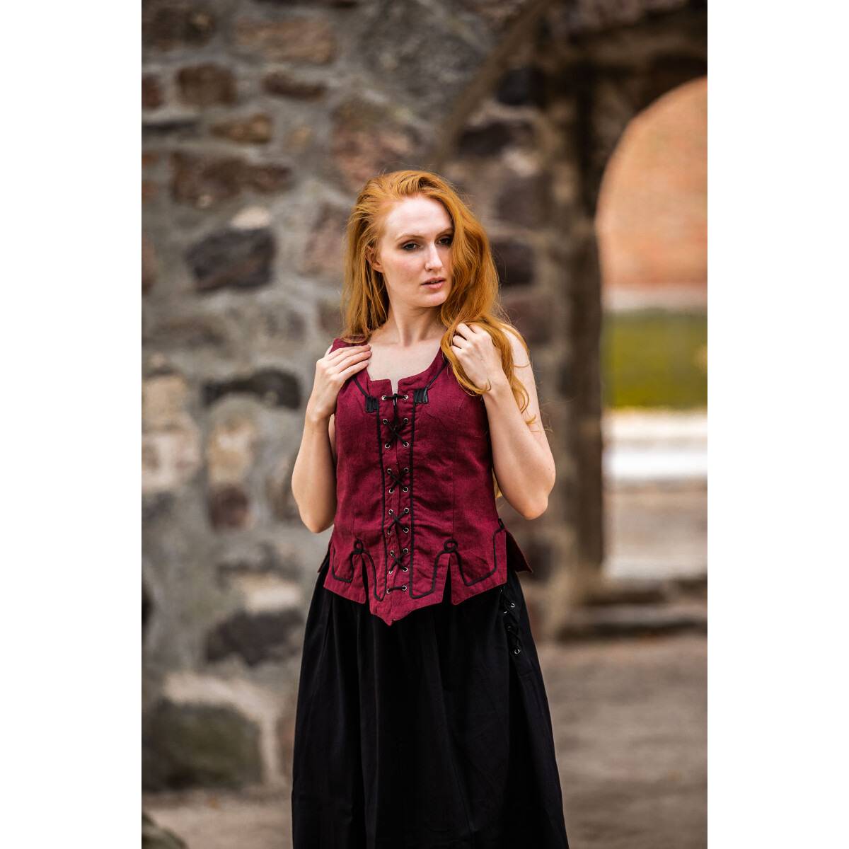Middeleeuwse Gilet in Rood