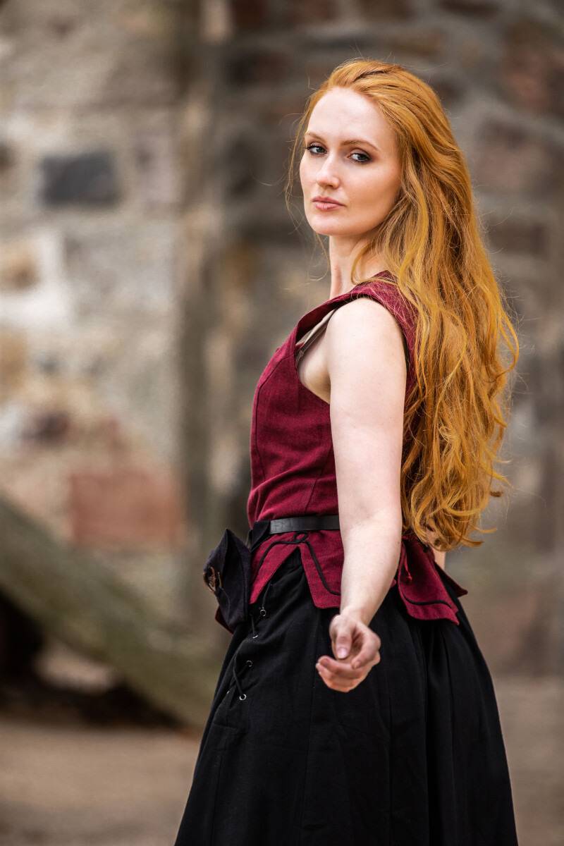 Middeleeuwse Gilet in Rood