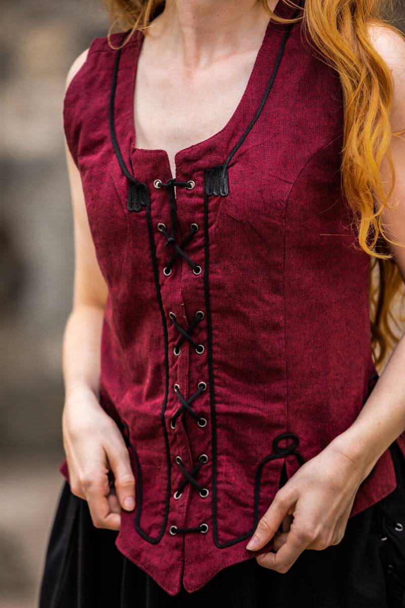 Middeleeuwse Gilet in Rood