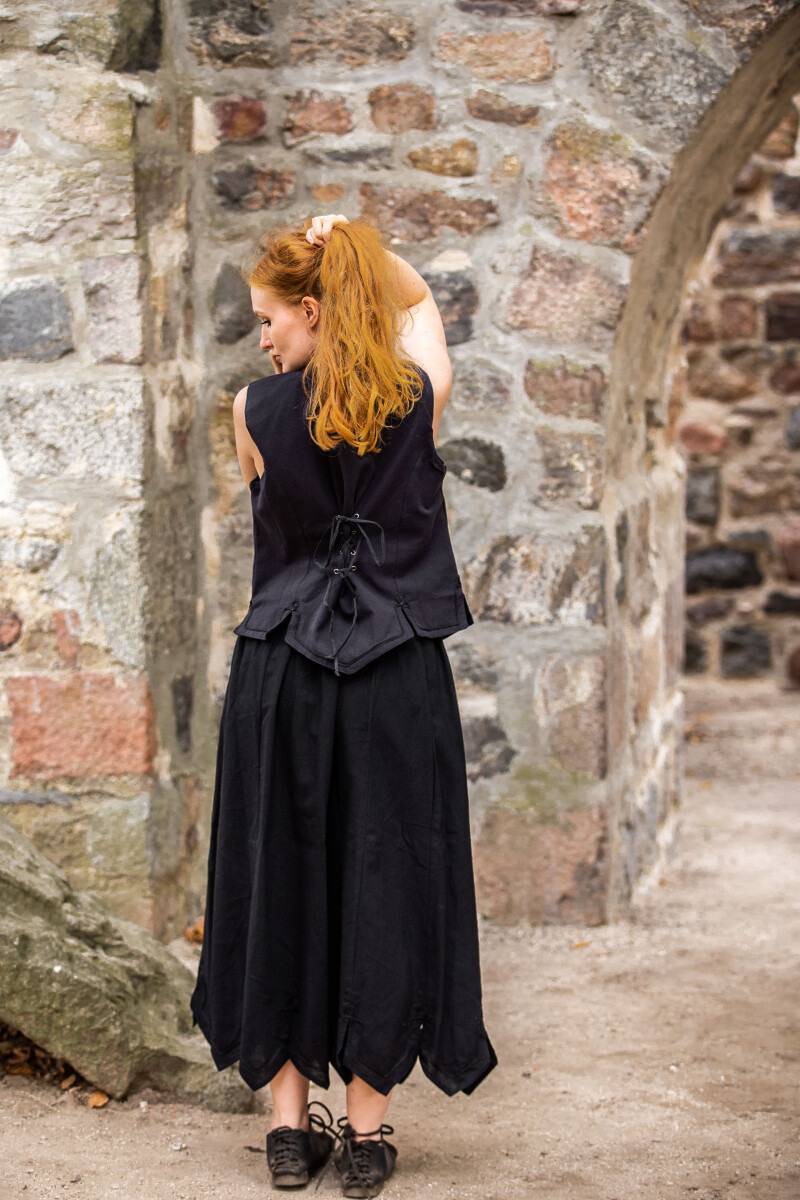 Middeleeuwse Gilet in Zwart
