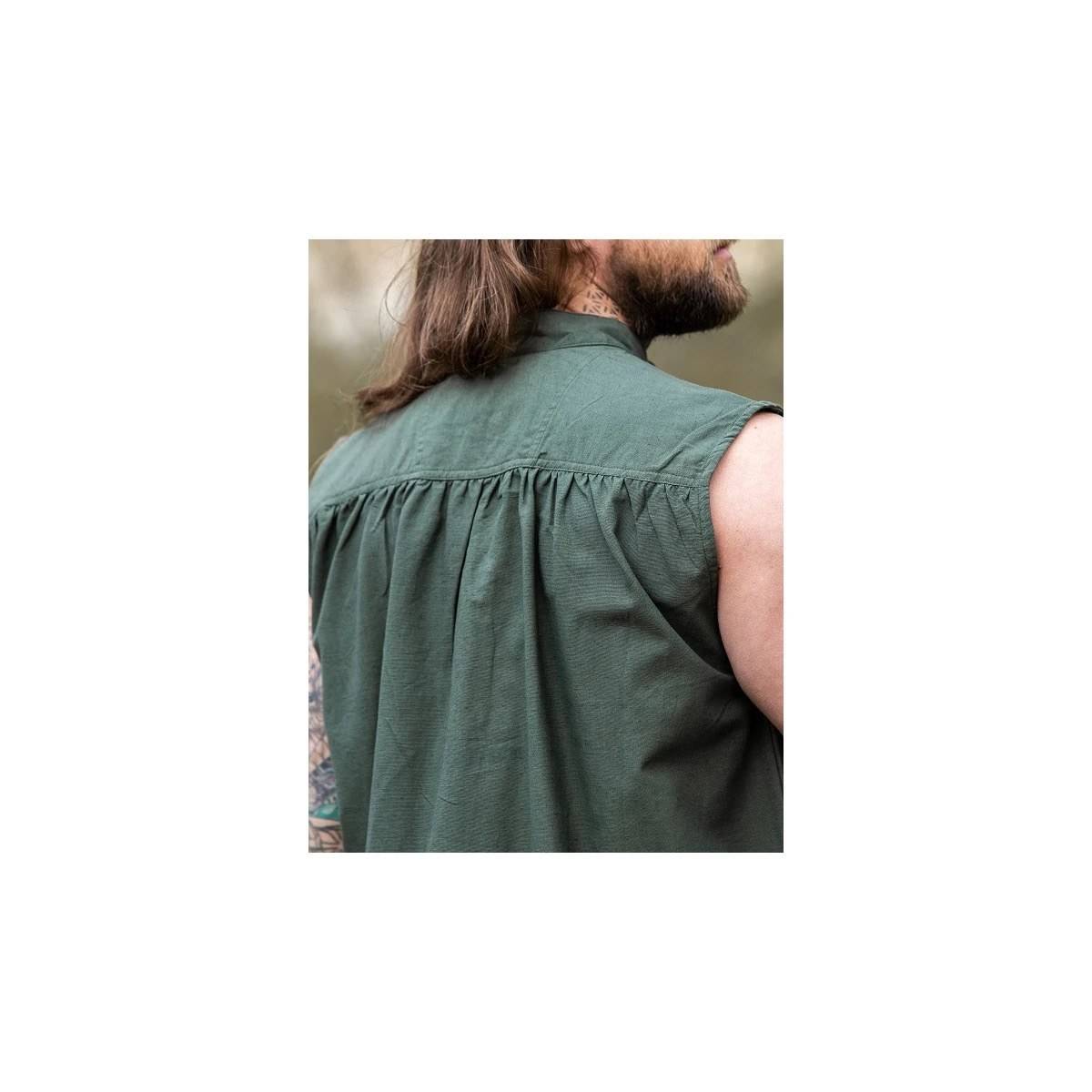 Middeleeuwse Mouwloze Blouse in Groen