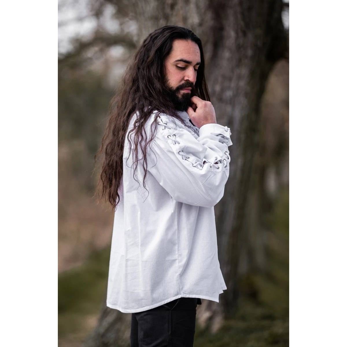 Mittelalter Bluse in Weiss