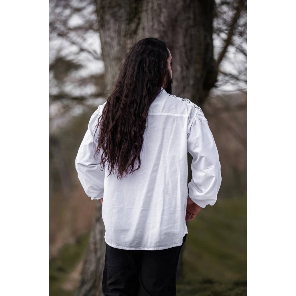 Mittelalter Bluse in Weiss