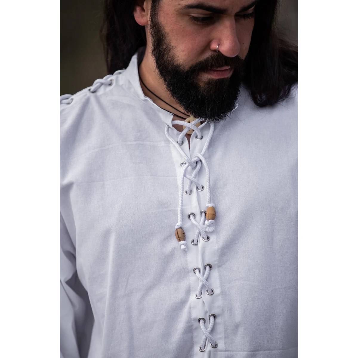 Mittelalter Bluse in Weiss
