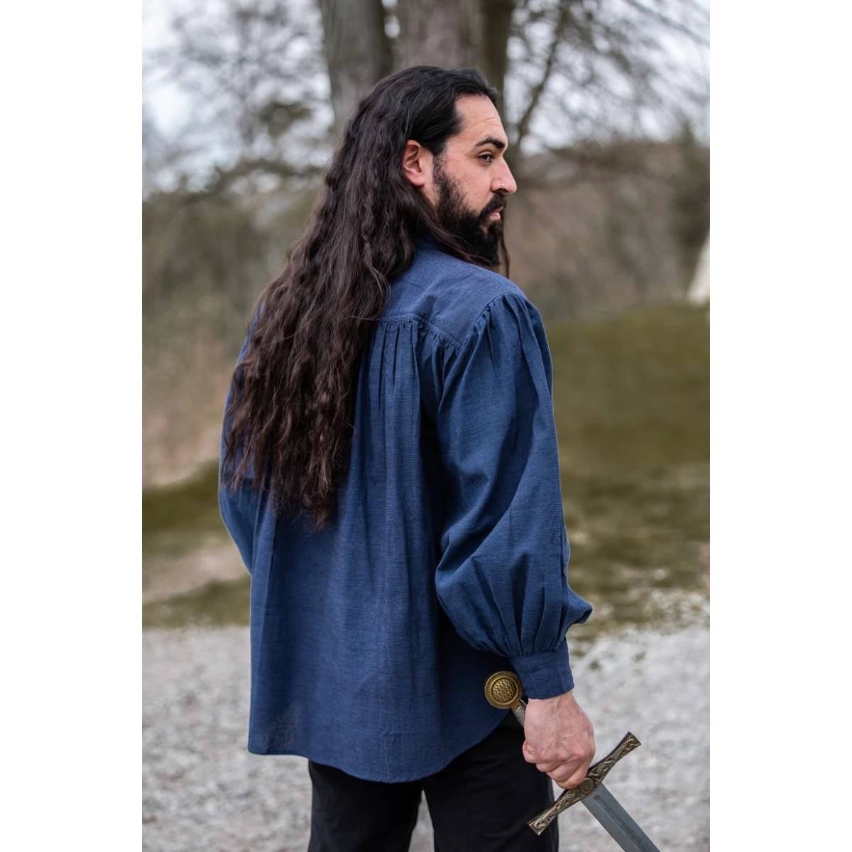 Middeleeuwse Blouse in Blauw
