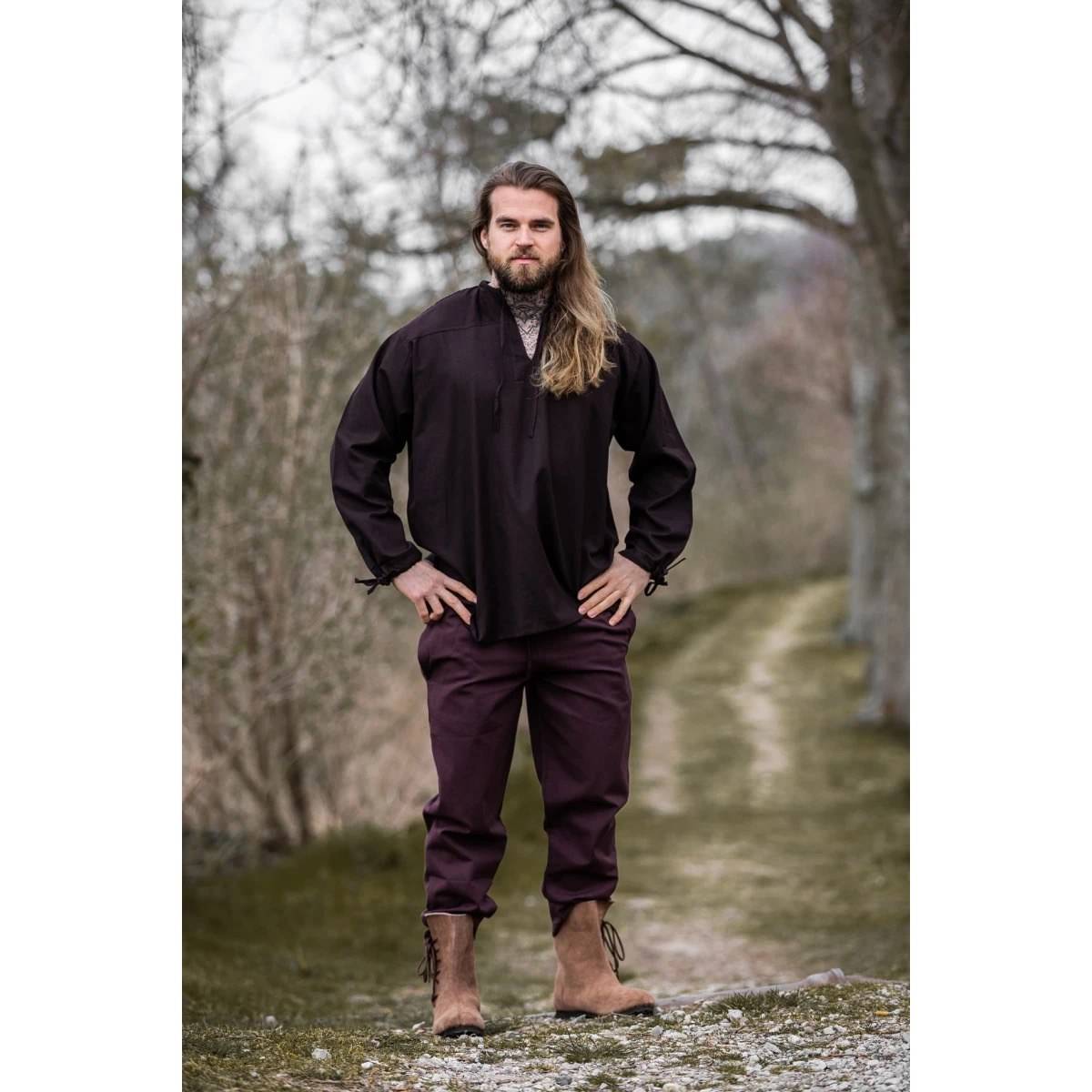Mittelalter Bluse in Braun