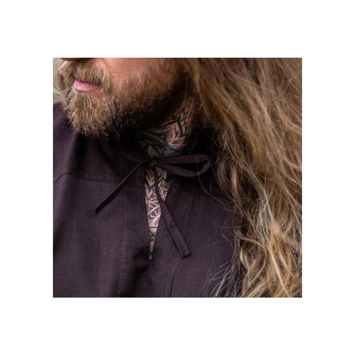 Mittelalter Bluse in Braun