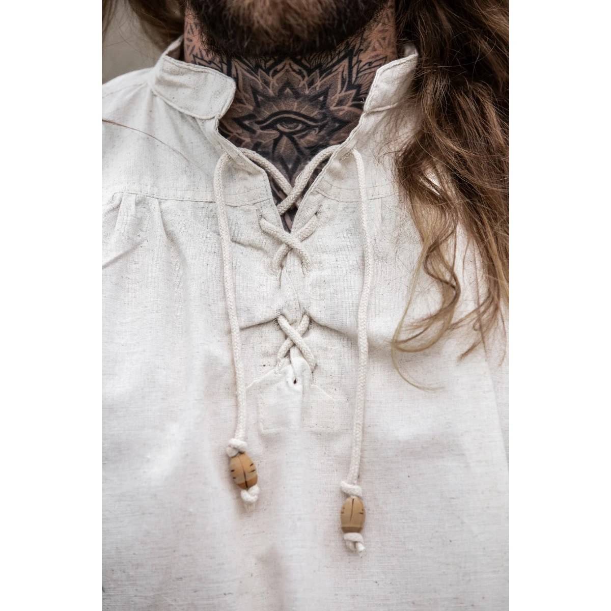 ​​​​Middeleeuwse Mouwloze Blouse in Natuur