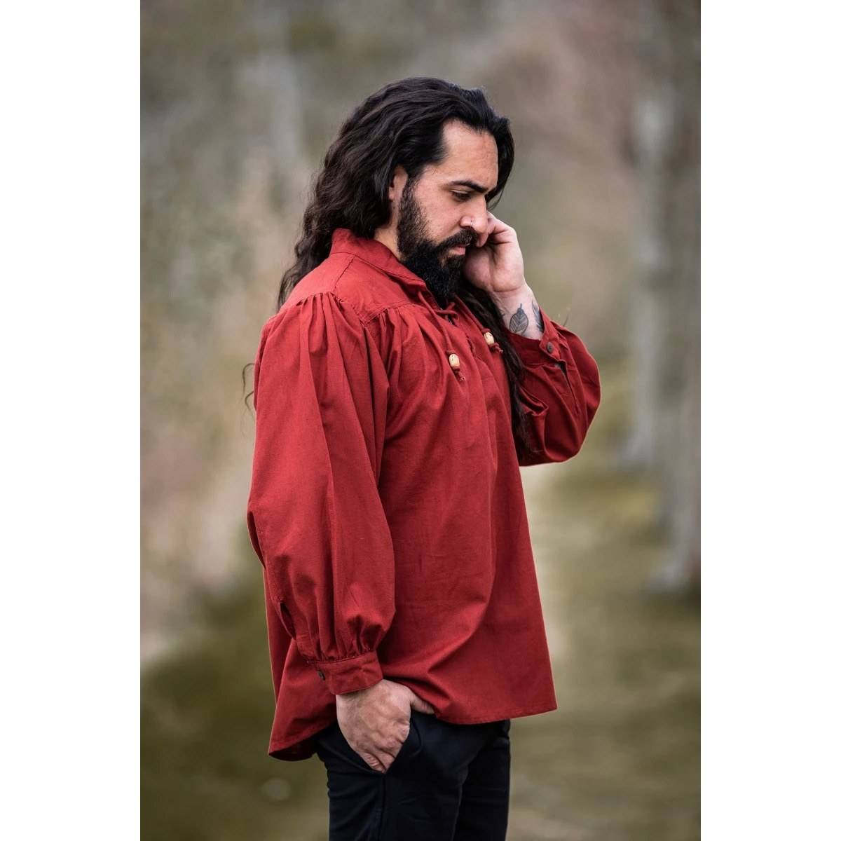Mittelalter Bluse in Rot