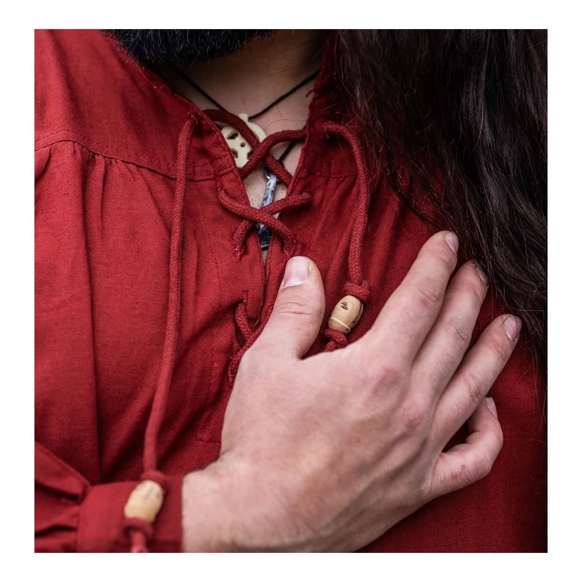 Mittelalter Bluse in Rot