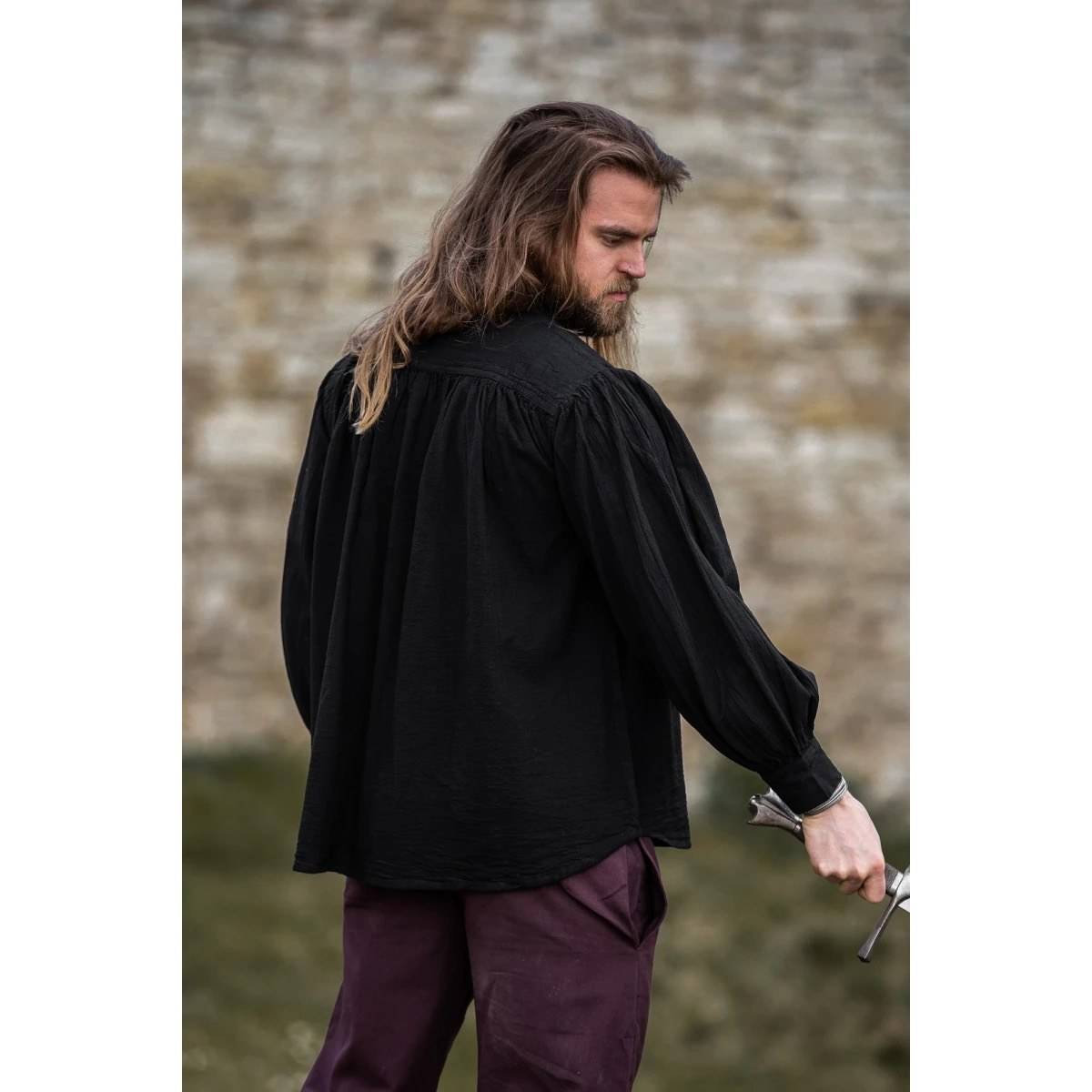 Middeleeuwse Blouse in Zwart
