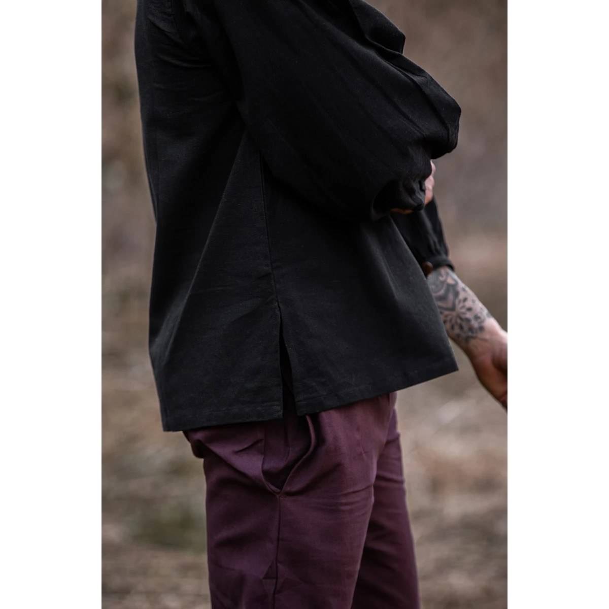 Middeleeuwse Blouse in het zwart