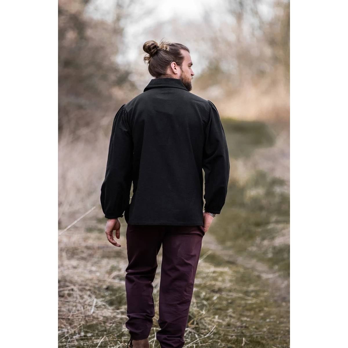 Middeleeuwse Blouse in het zwart