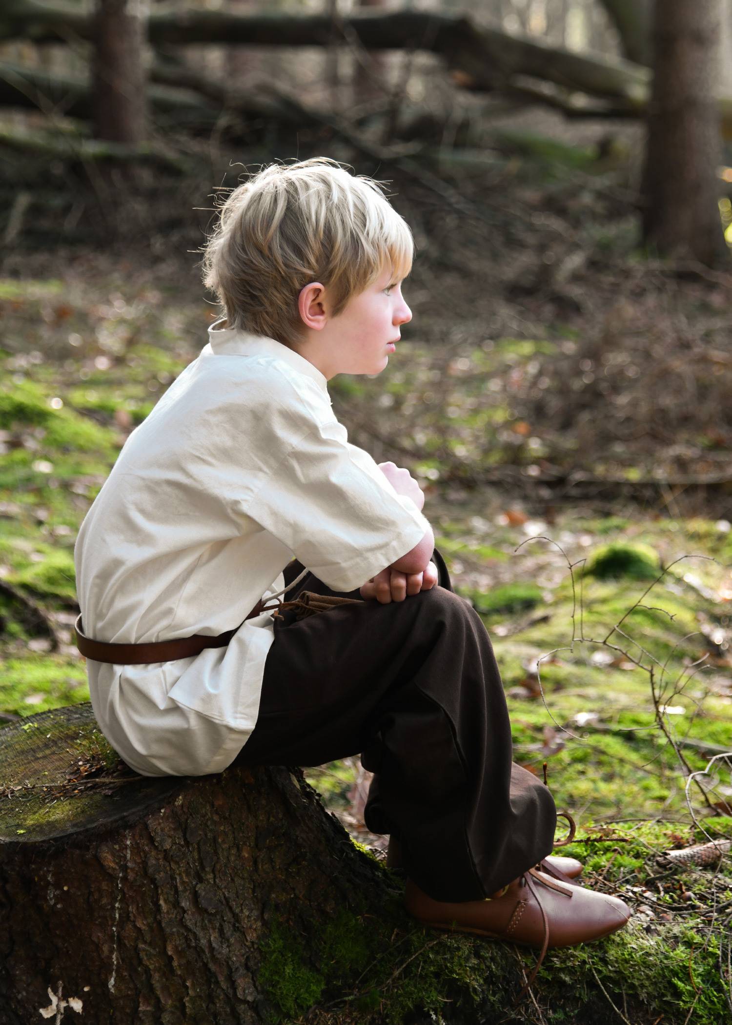 Middeleeuwse Kindershirt in Natuurlijke kleur