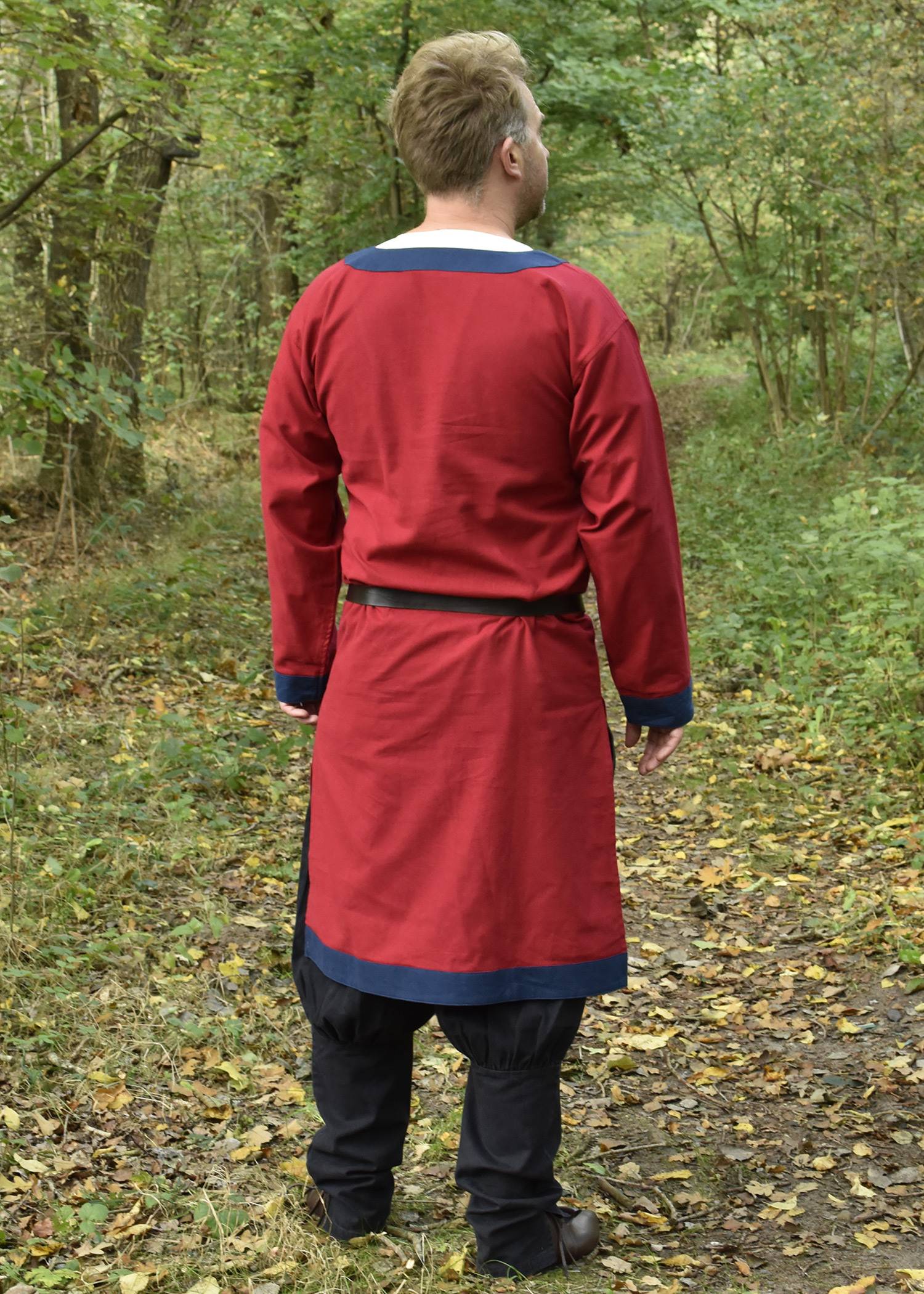 Frühmittelalterliche Tunika Vallentin, rot/blau