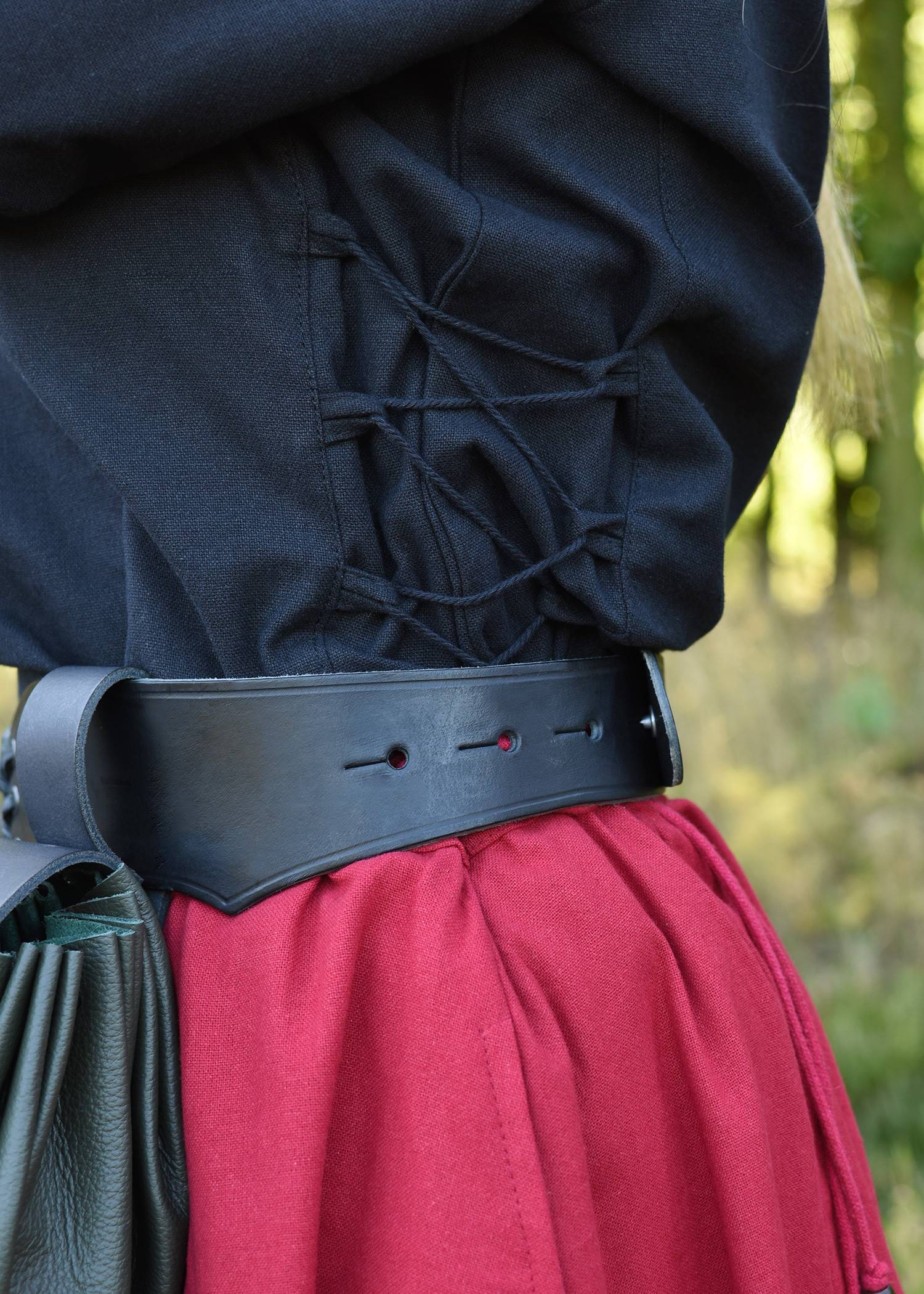 Middeleeuwse Dames Blouse in Zwart