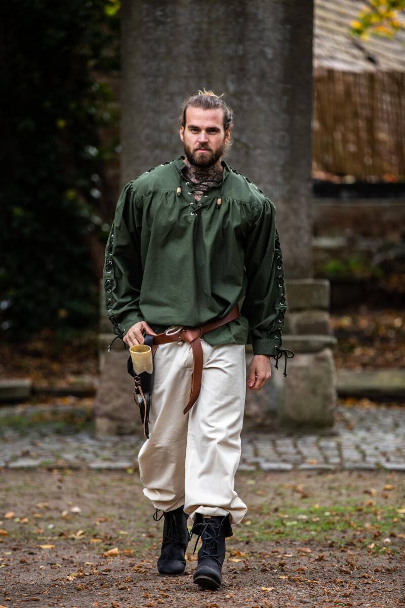 ​​Middeleeuwse Blouse in Groen