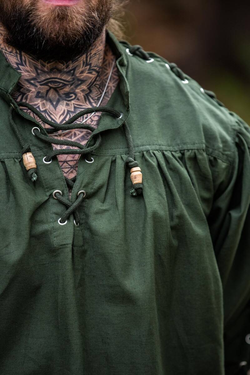 ​​Middeleeuwse Blouse in Groen