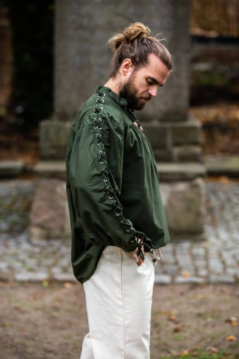 ​​Middeleeuwse Blouse in Groen