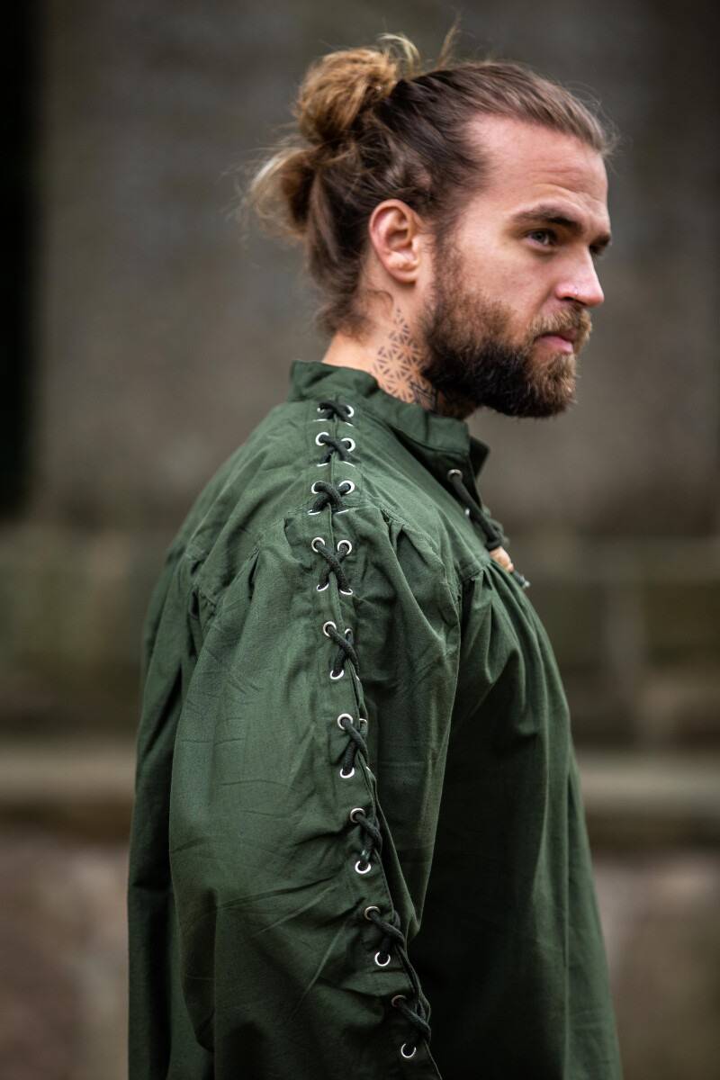 ​​Middeleeuwse Blouse in Groen