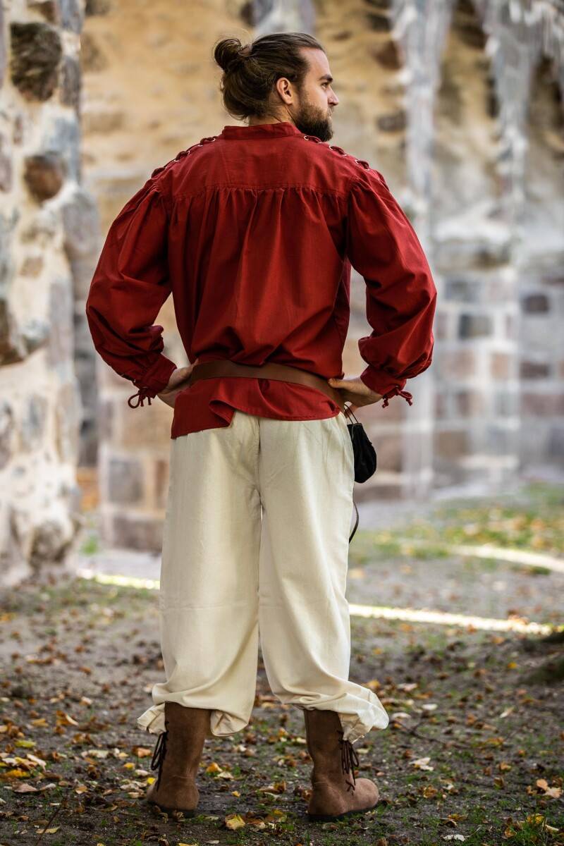​​​Middeleeuwse Blouse in Rood