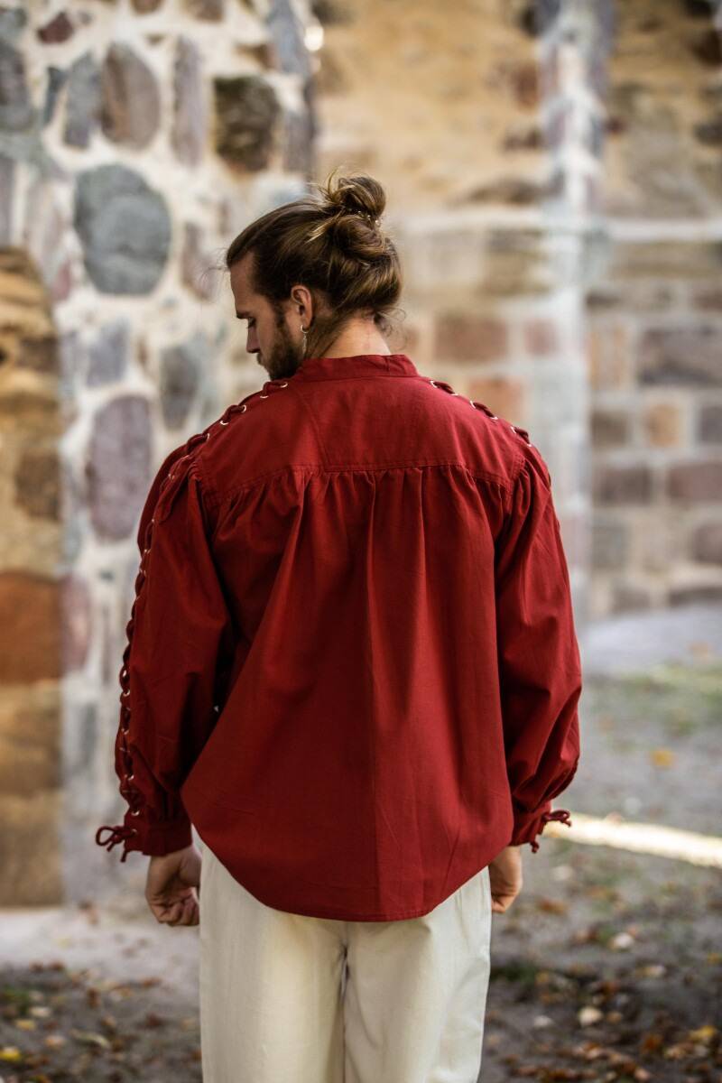 ​​​Middeleeuwse Blouse in Rood