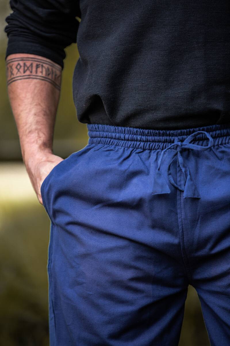 Middeleeuwse Broek in Blauw in Katoen