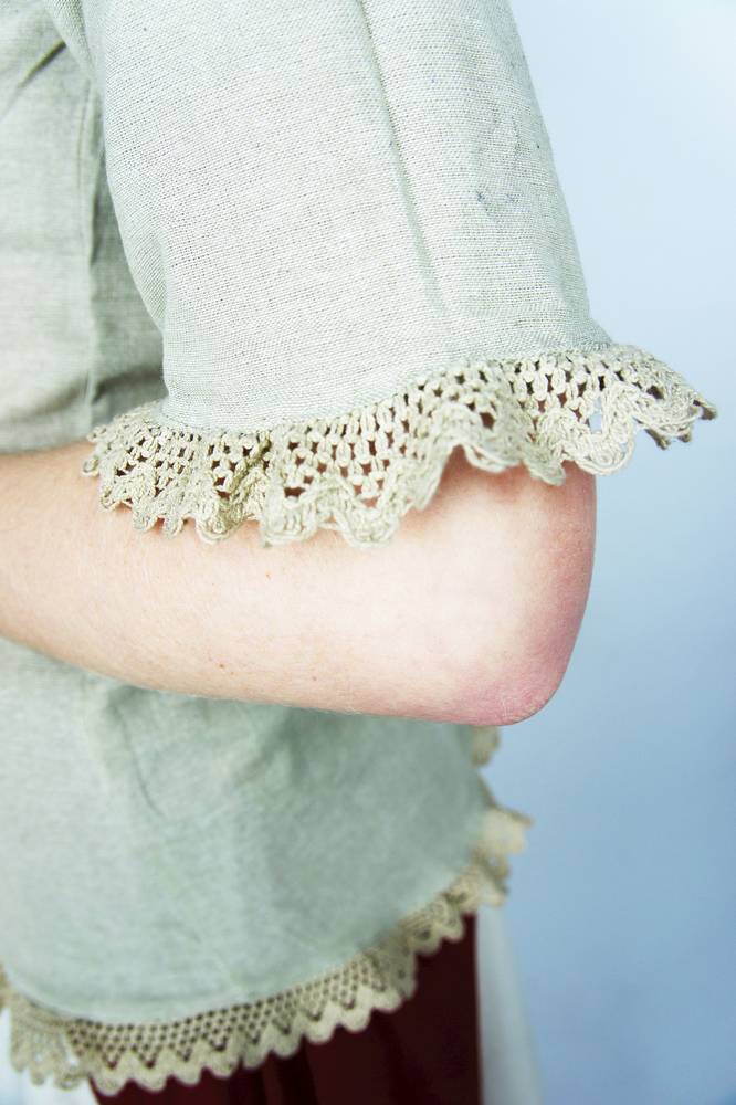 Middeleeuwse Dames Blouse in Natuurkleur (UITVERKOOP)