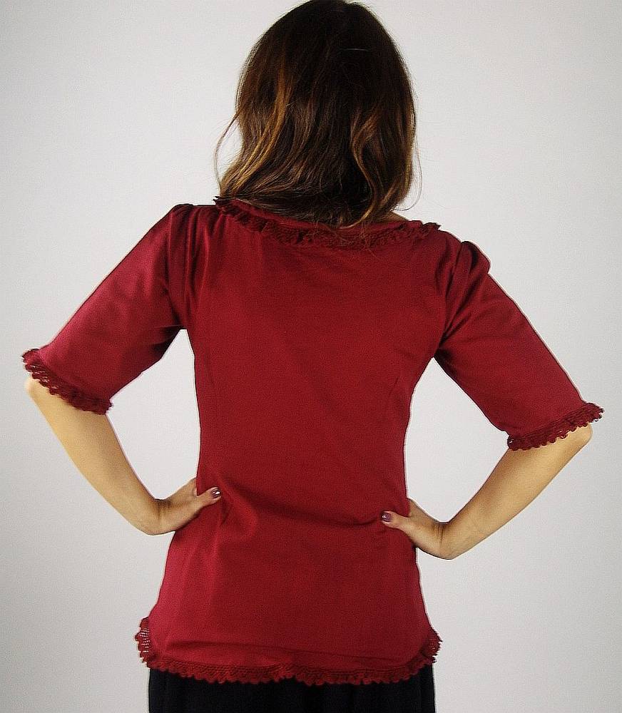 Mittelalterbluse in Rot (AUSVERKAUF)
