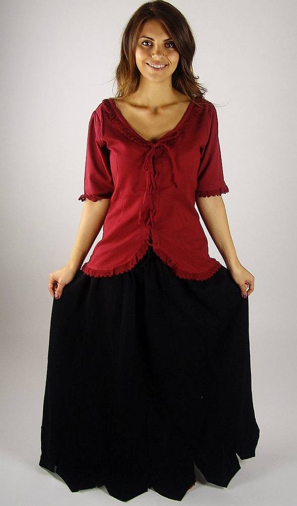 Mittelalterbluse in Rot (AUSVERKAUF)