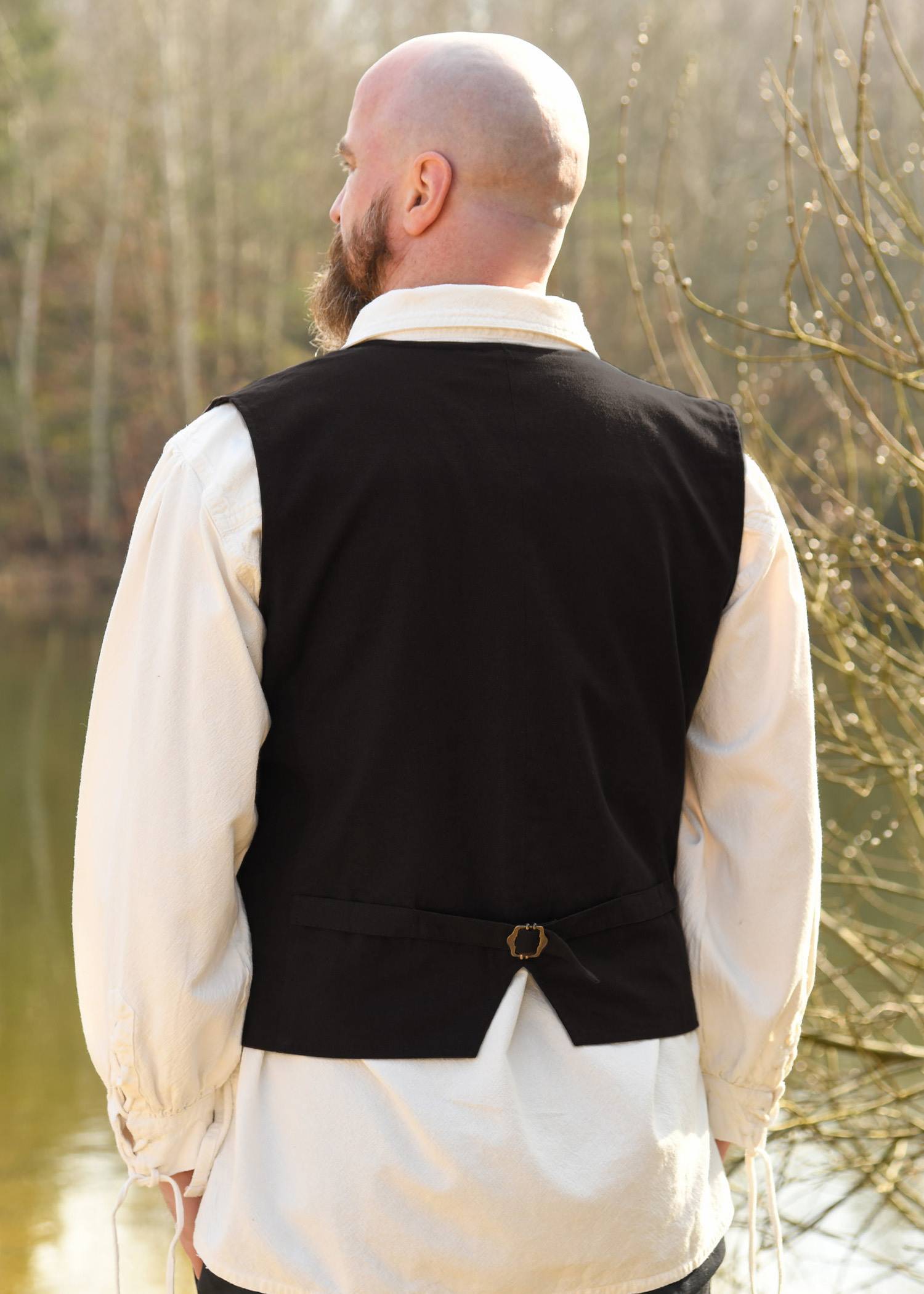 Middeleeuws - Piraten Gilet in zwart