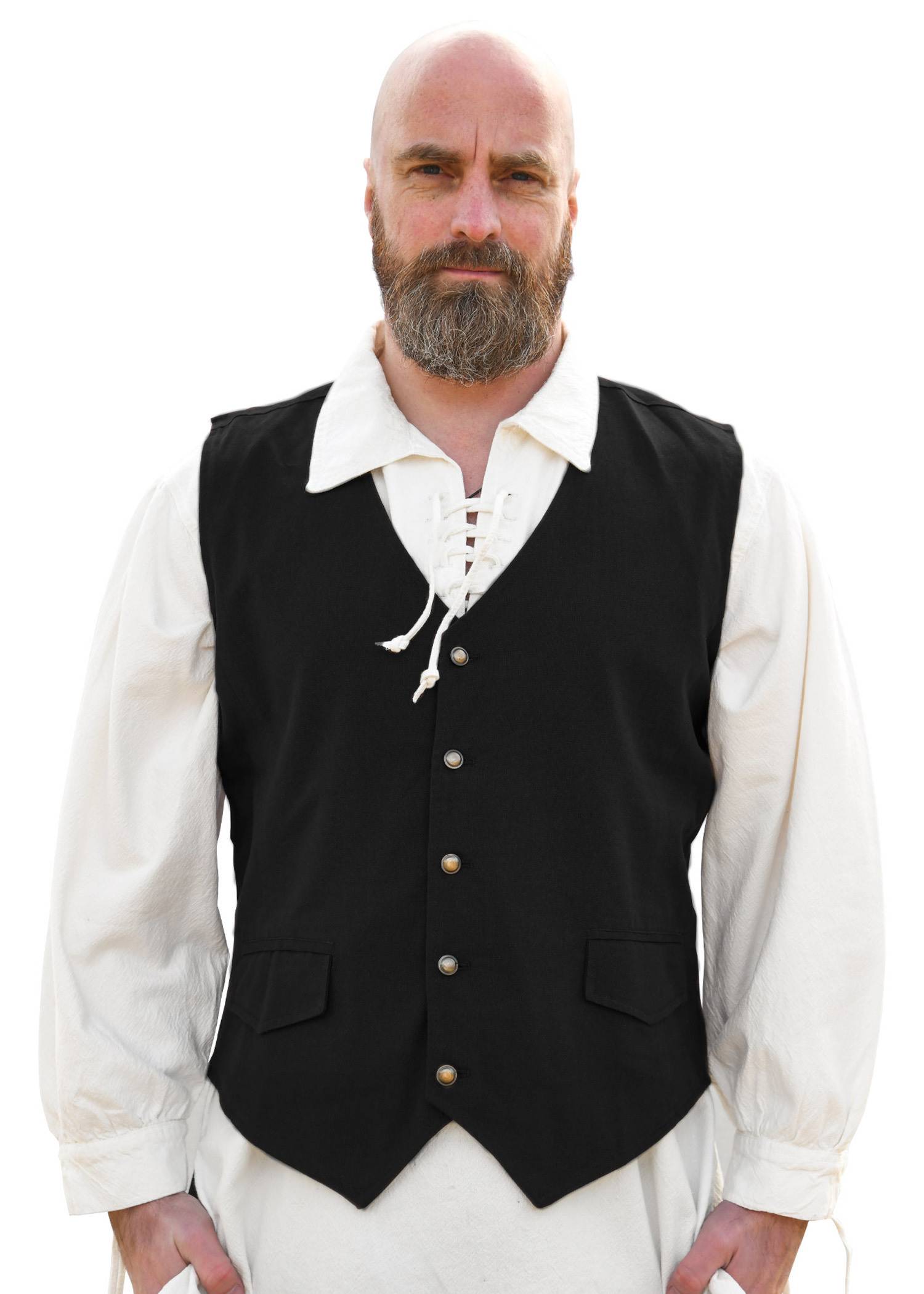 Middeleeuws - Piraten Gilet in zwart