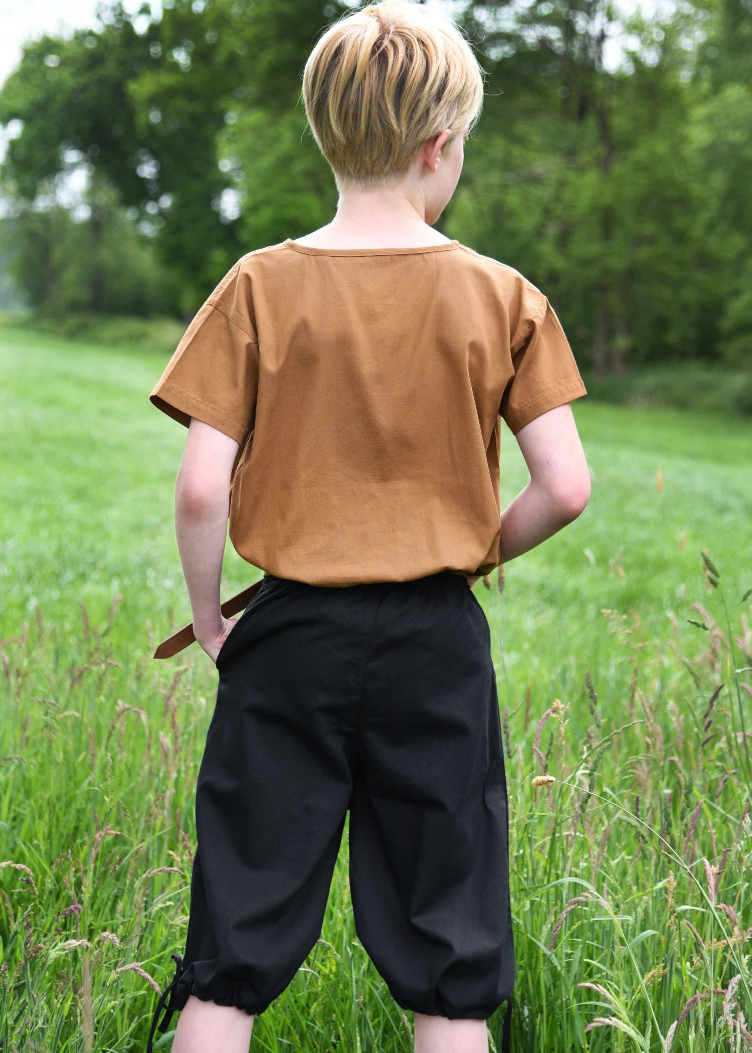 Middeleeuwse Kinderkniebroek, zwart