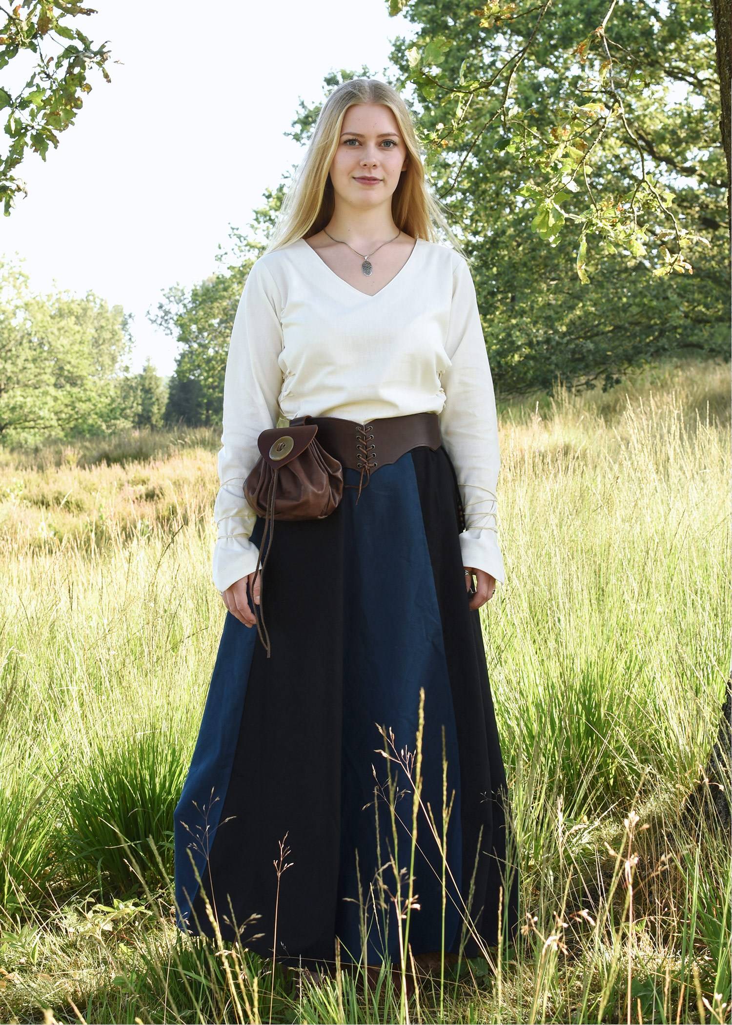 Middeleeuwse Dames Blouse in Natuurkleur