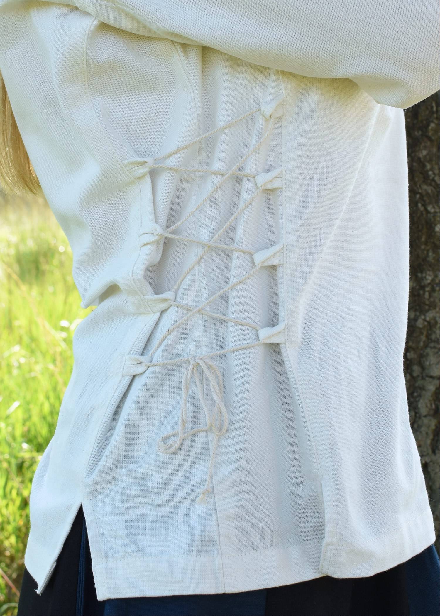 Middeleeuwse Dames Blouse in Natuurkleur
