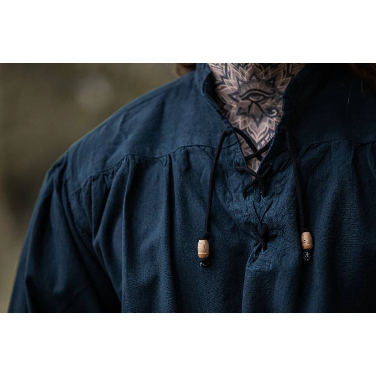 Middeleeuwse Blouse in Blauw