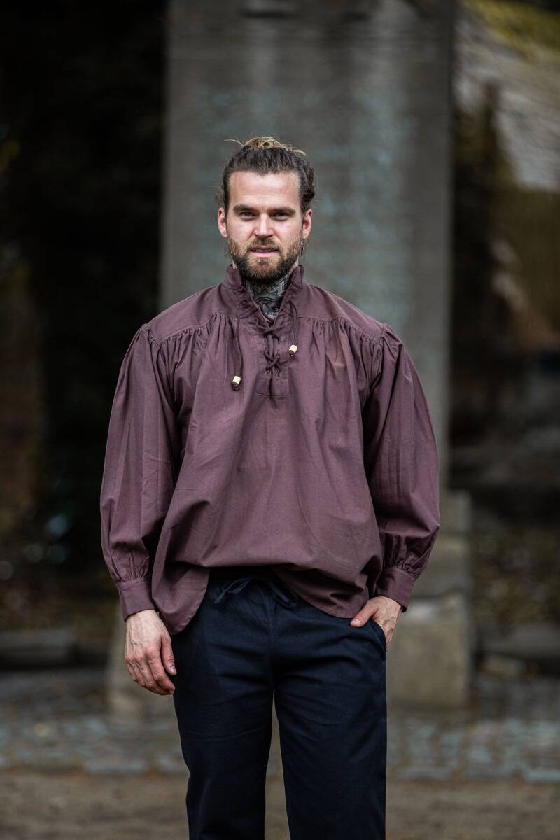 Mittelalter Bluse in Braun