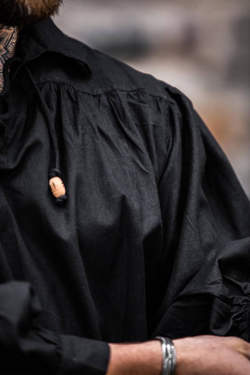 Piraten Blouse in Zwart