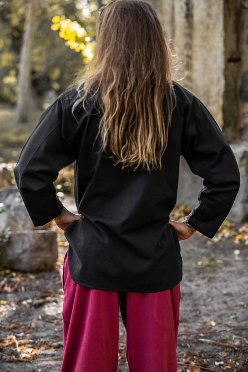 Middeleeuwse Blouse in Zwart
