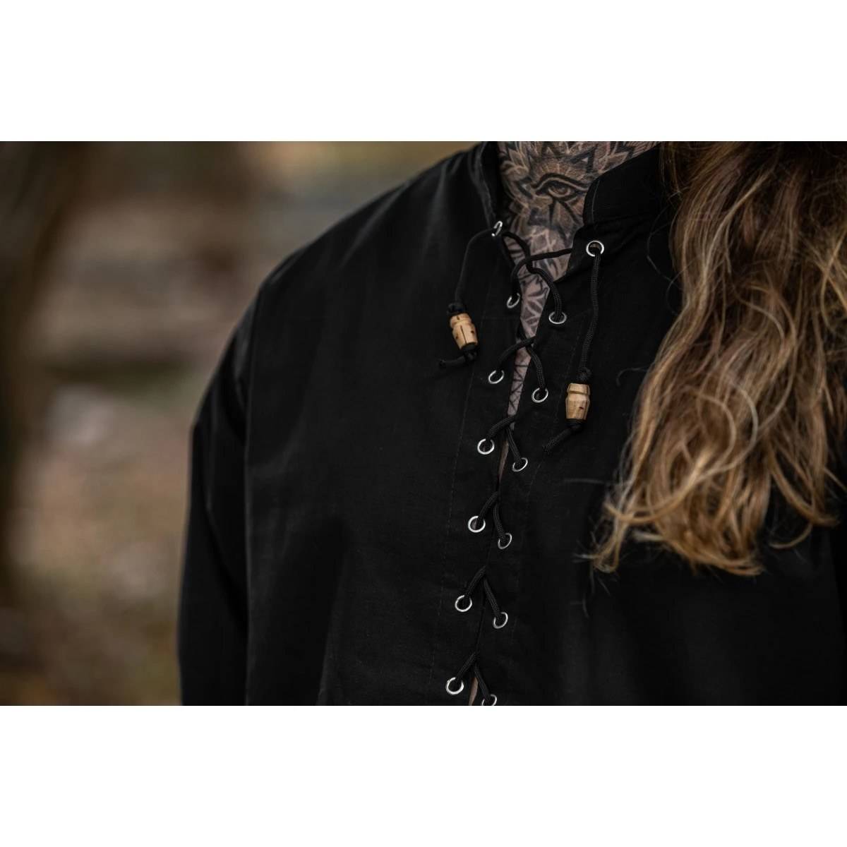 Middeleeuwse Blouse in Zwart
